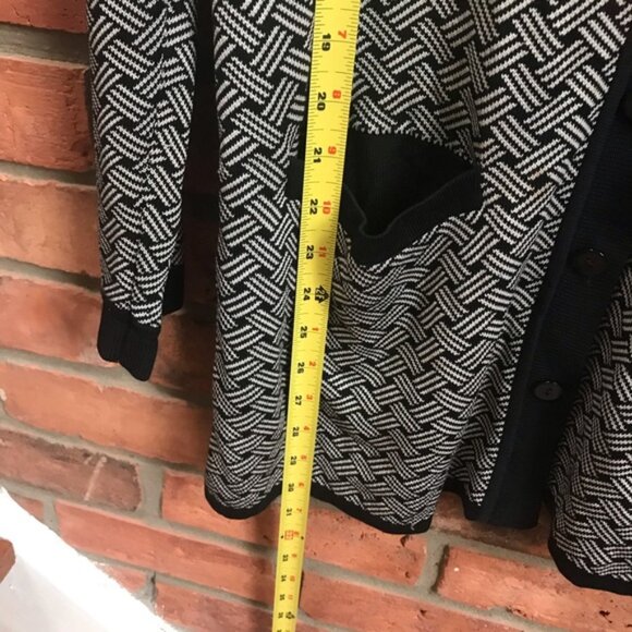 Dana Bachman Silk Knit Cardigan Sweater Jacket Pockets Buttons Neutral Lightwght - Picture 12 of 16